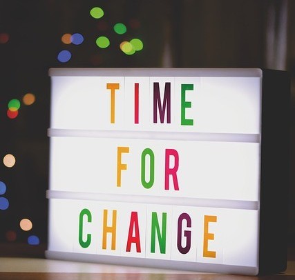 Time for Change lighted sign